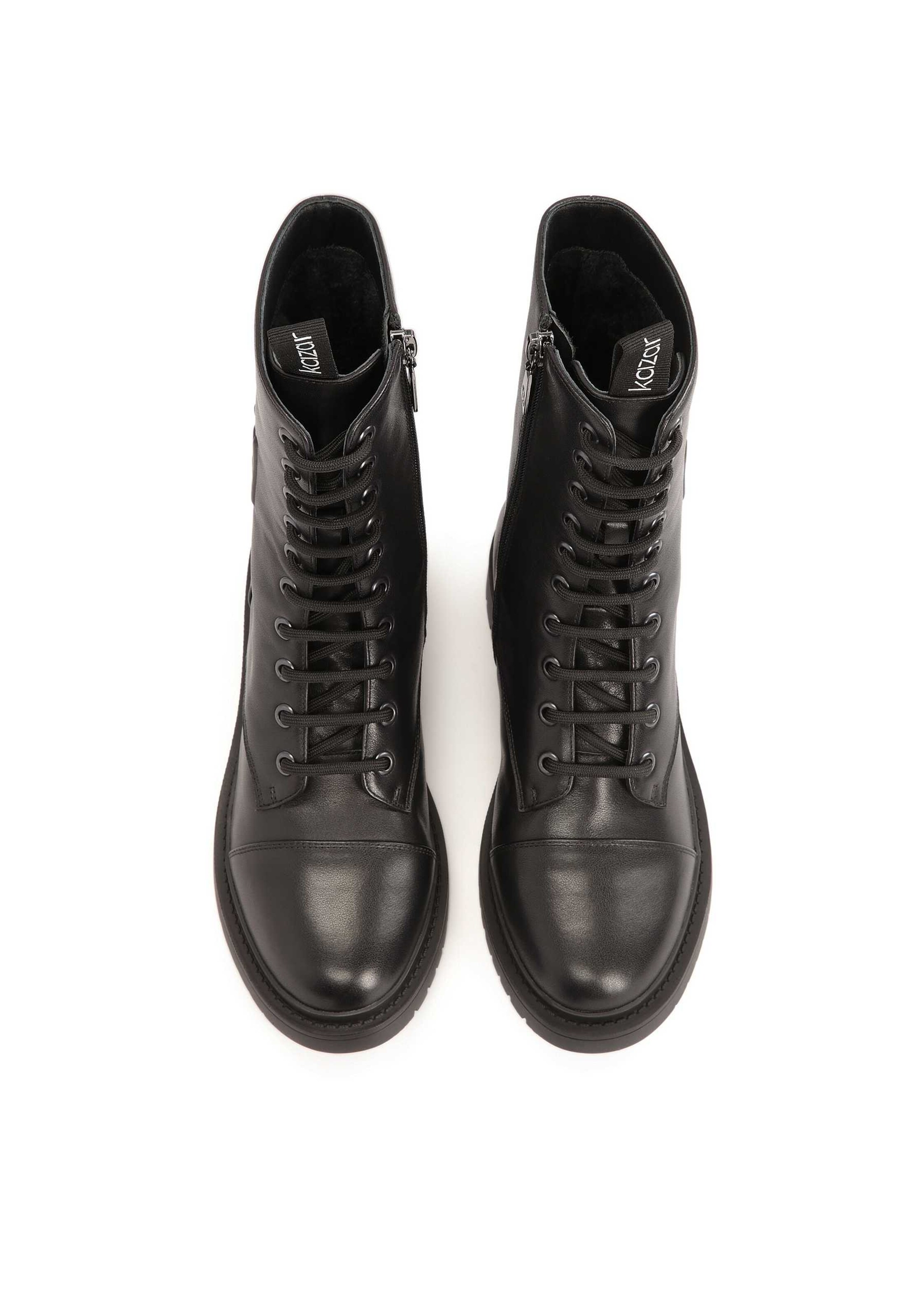 Kazar Lace-Up Boots in Black