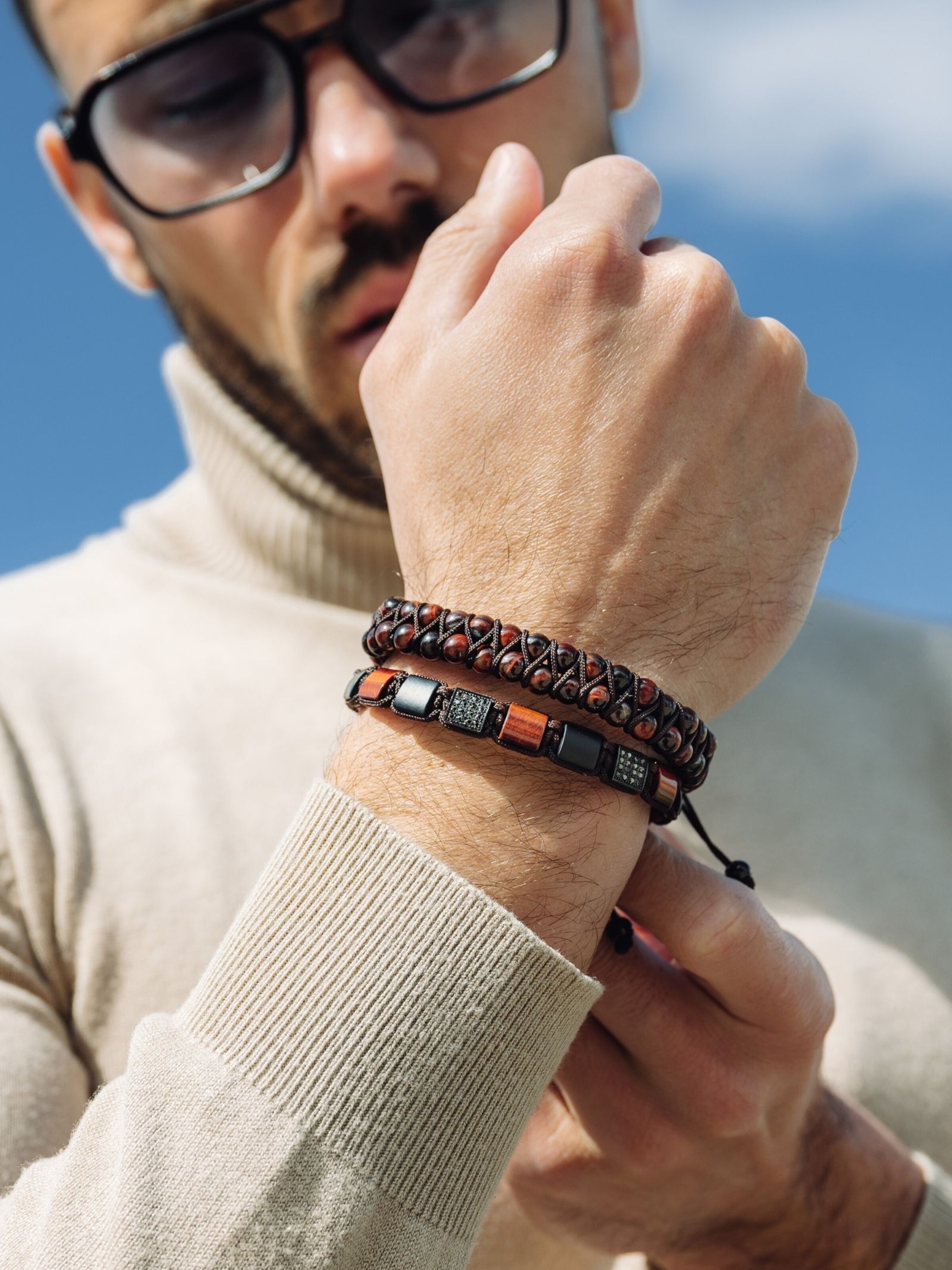 GT Collection Armband 'Double-Bead' in Rot