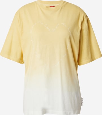 HUGO Red - Camiseta 'Dalonia' en amarillo: frente