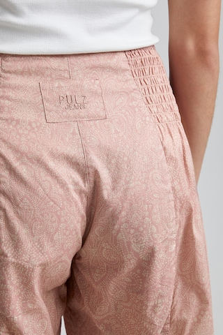 PULZ Jeans Tapered Broek 'JILL' in Roze