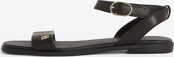 Sandales à lanières TOMMY HILFIGER en noir : devant