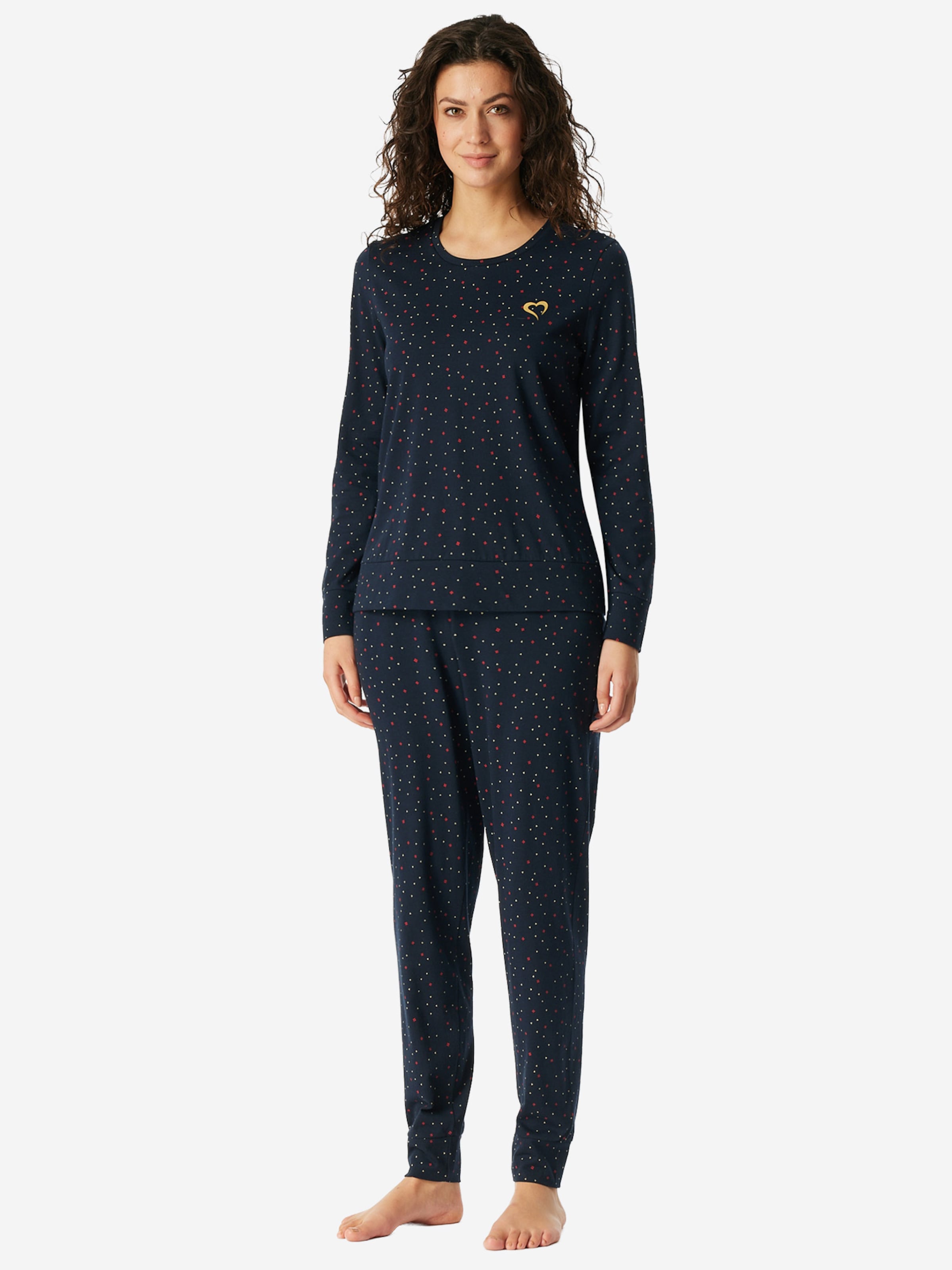 SCHIESSER Pajama ' Family ' in Blue: front