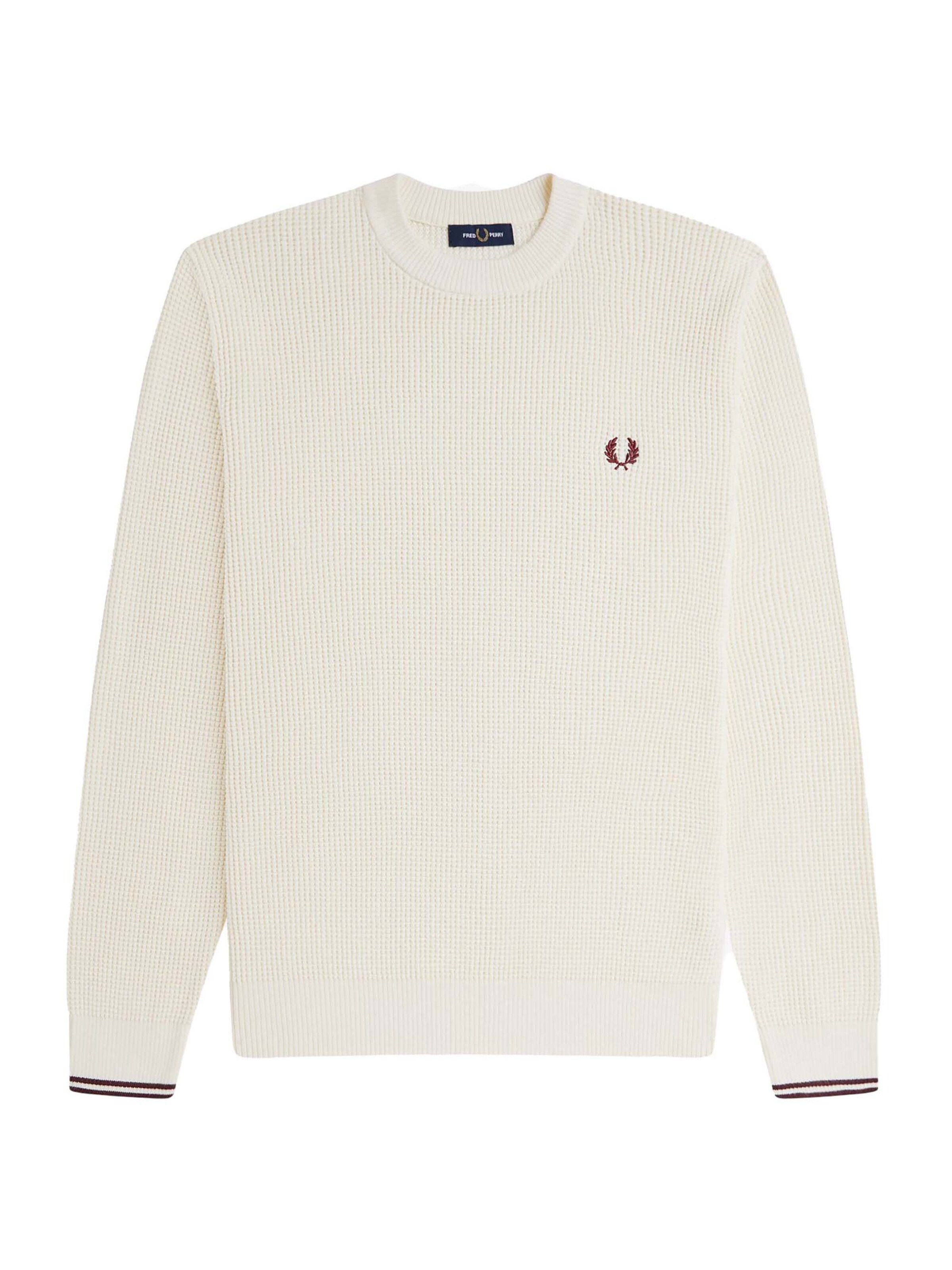 Fred Perry Sweater in White: front
