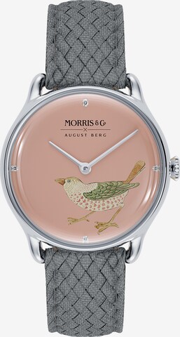 August Berg Analoog horloge 'Morris & Co' in Grijs: voorkant