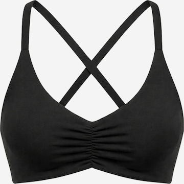Bustier Soutien-gorge de sport ZUBEK en noir : devant