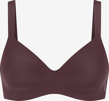 SLOGGI T-Shirt Soft-Cup-BH ' Blue ZERO Feel 2.0 THE UP ' in Braun: Vorderseite