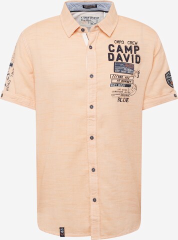 Maglietta di CAMP DAVID in arancione: frontale