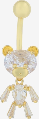 Akzent Piercingschmuck 'Zirkonia' in Gold: Vorderseite