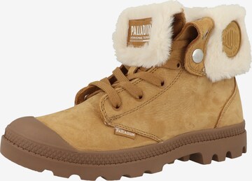 Palladium Lace-Up Ankle Boots 'Baggy' in Brown: front