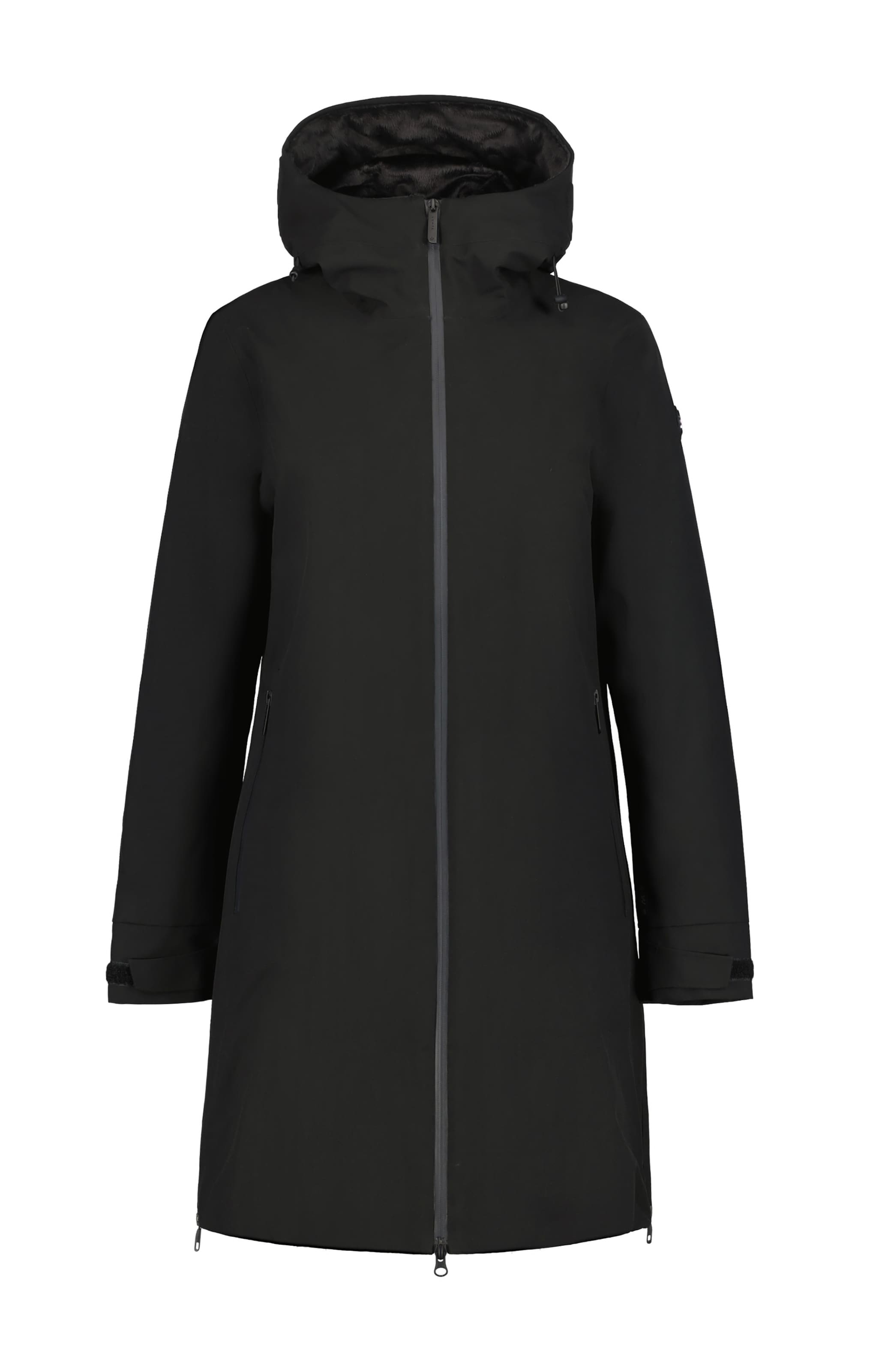 LUHTA Външно яке &#x27;Iskola&#x27; в черно: отпред