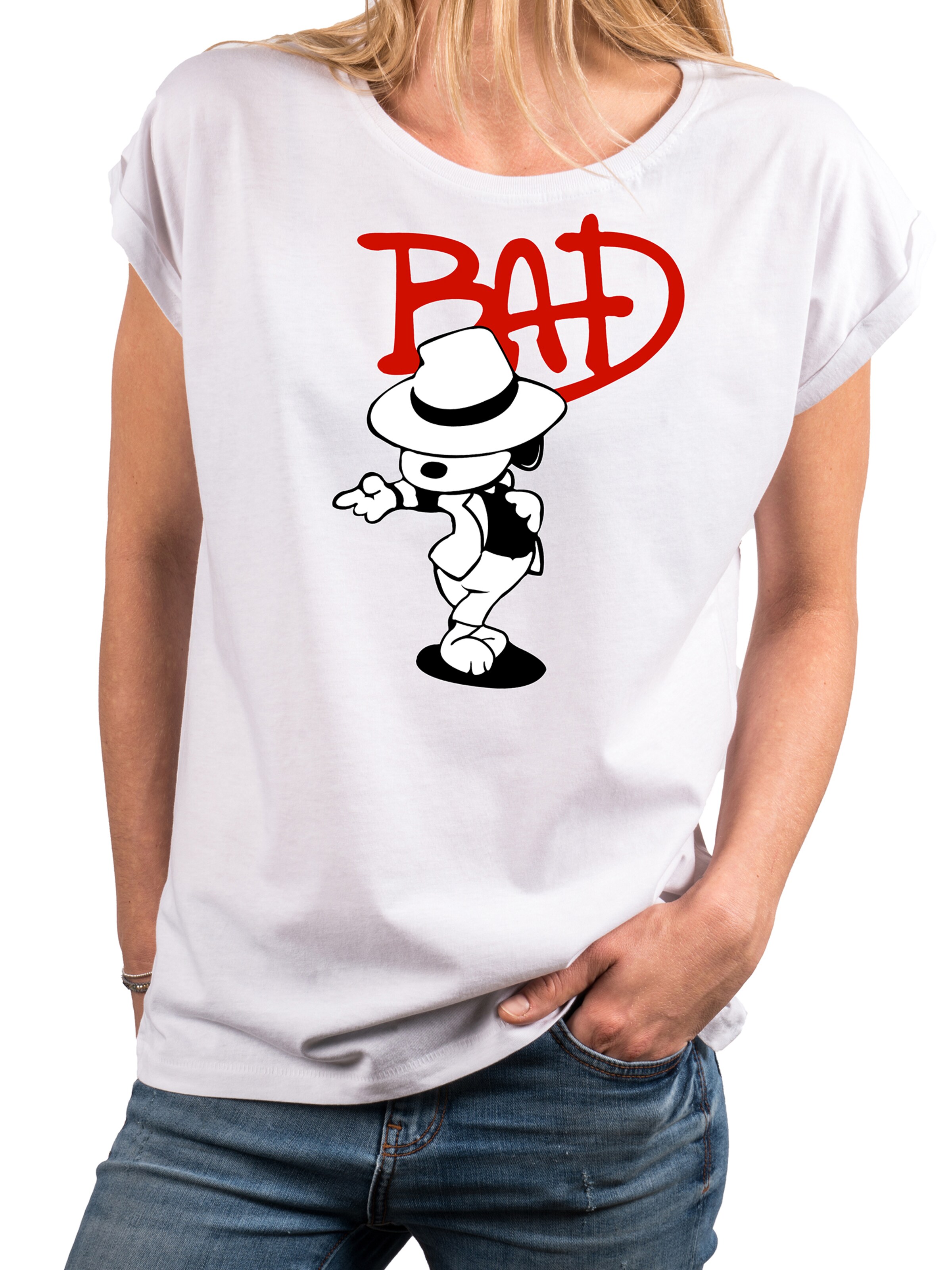 MAKAYA Shirt 'Bad Dog' in White