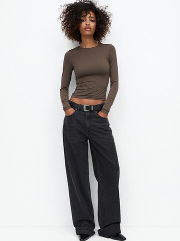 Pull&Bear Tričko – hnědá