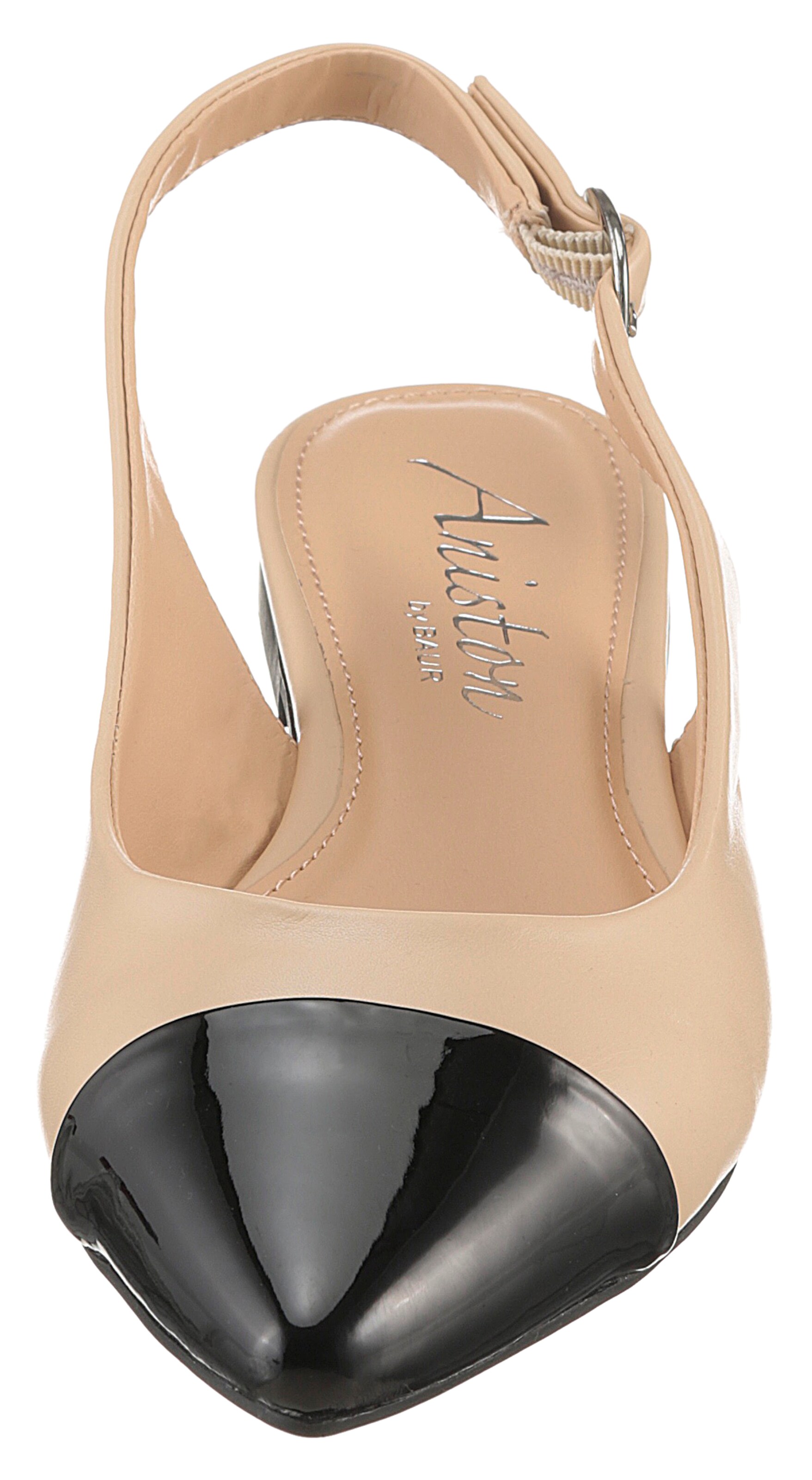 Aniston Ballet Flats with Strap in Beige