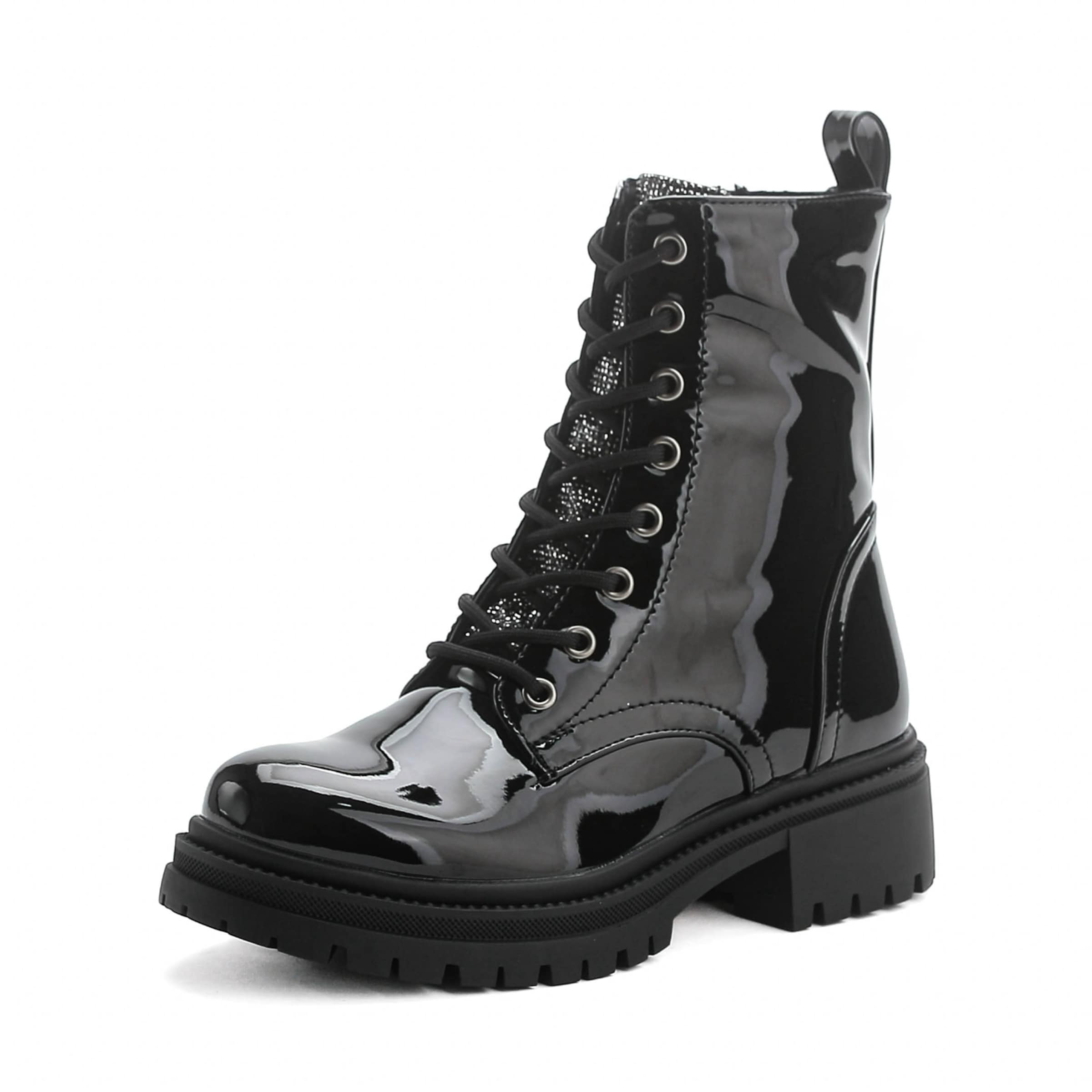 Elara Veterlaarsjes in Zwart: voorkant