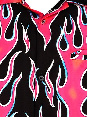 King Kameha Shirt 'Flames Wild' in Pink