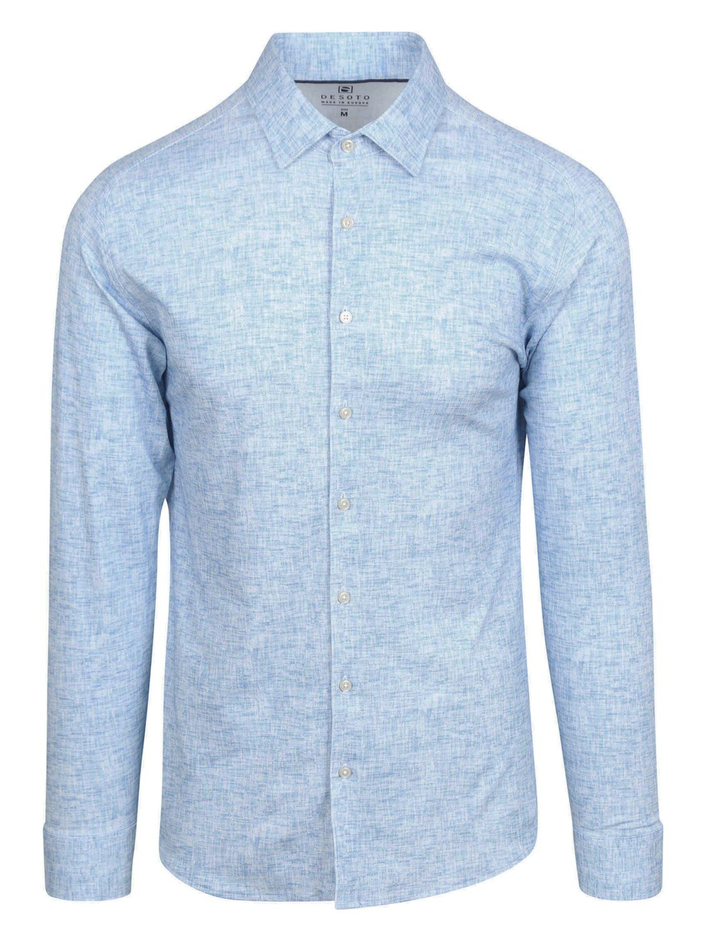 DESOTO Slim fit Overhemd in Blauw: voorkant