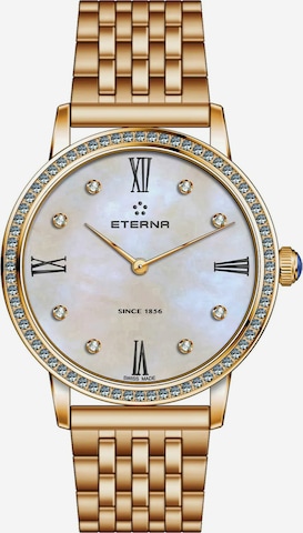 ETERNA Analoguhr in Gold: Vorderseite