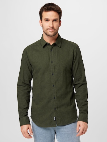 Only & Sons Slim fit Button Up Shirt 'BEN' in Green: front