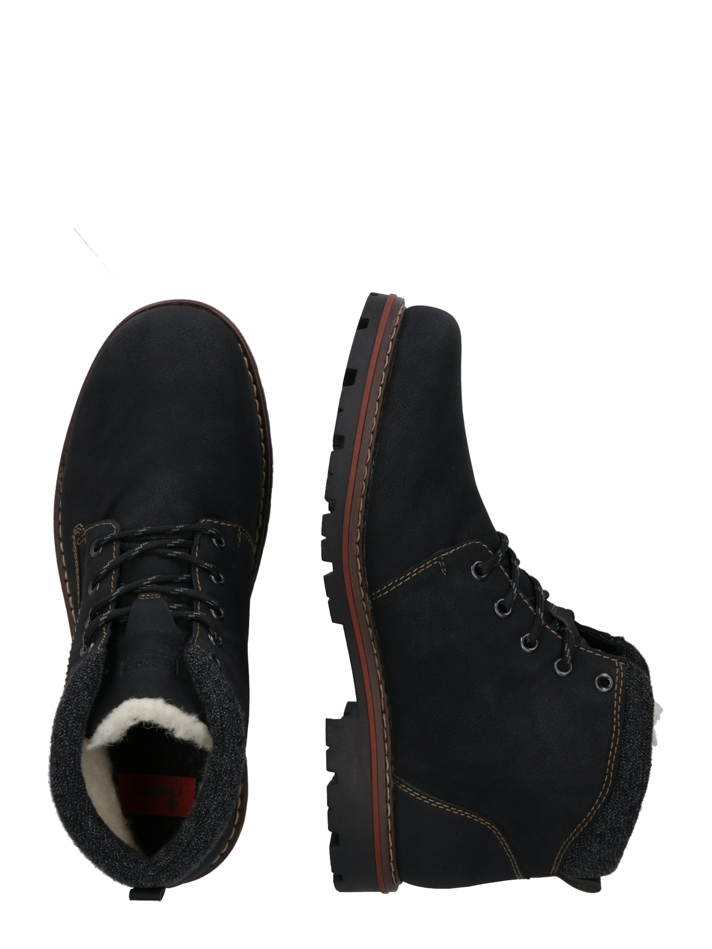 Bottines à lacets Rieker en noir