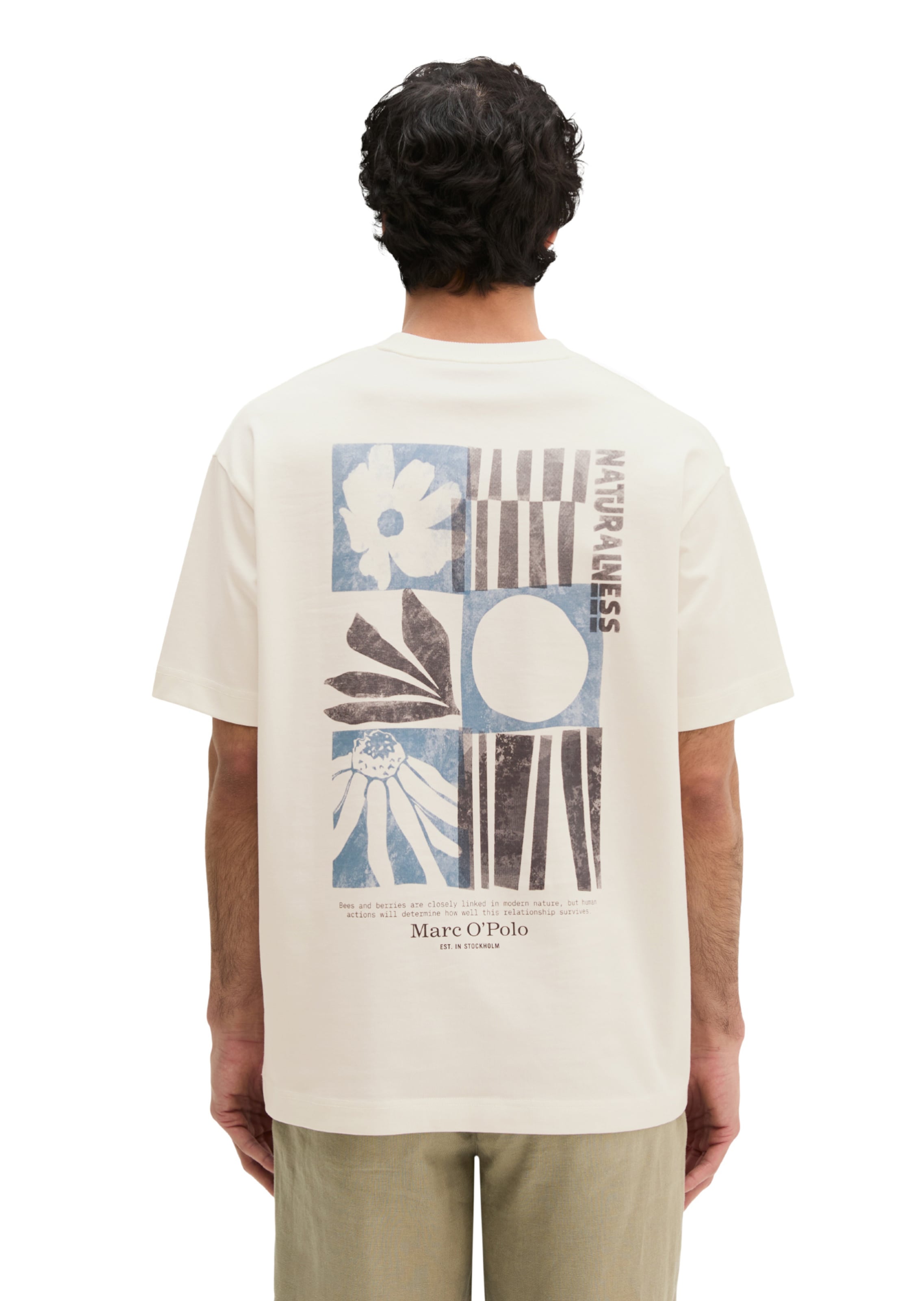 T-Shirt Marc O'Polo en blanc : devant