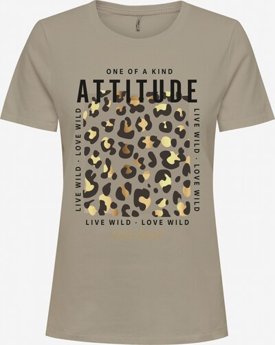 ONLY T-Shirt 'KITA' in dunkelbeige / cappuccino / schwarz, Produktansicht