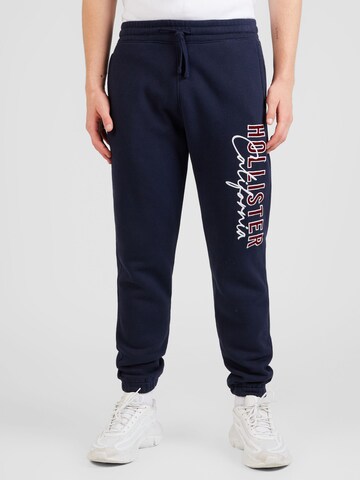 HOLLISTER Tapered Broek in Blauw: voorkant