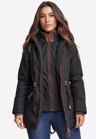 BRAVE SOUL Parka 'Abby' in Schwarz: predná strana