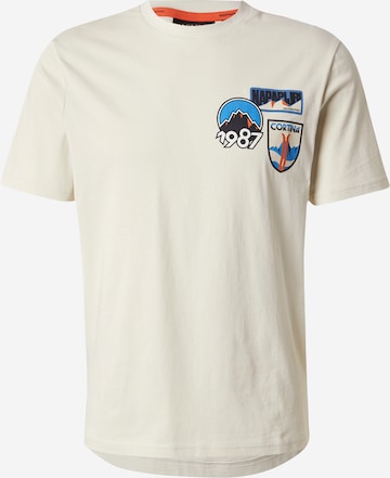 Tricou 'S-MONTEPIANA' de la NAPAPIJRI pe bej: față