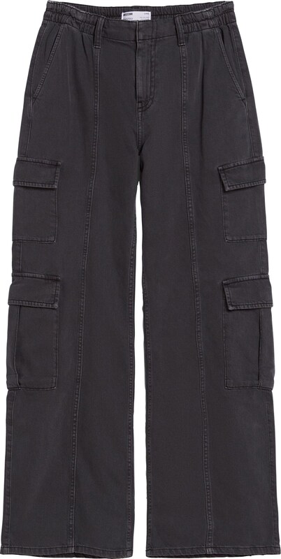 Bershka Wide Leg Jeans in Anthrazit Bershka Wide Leg Jeans in Anthrazit