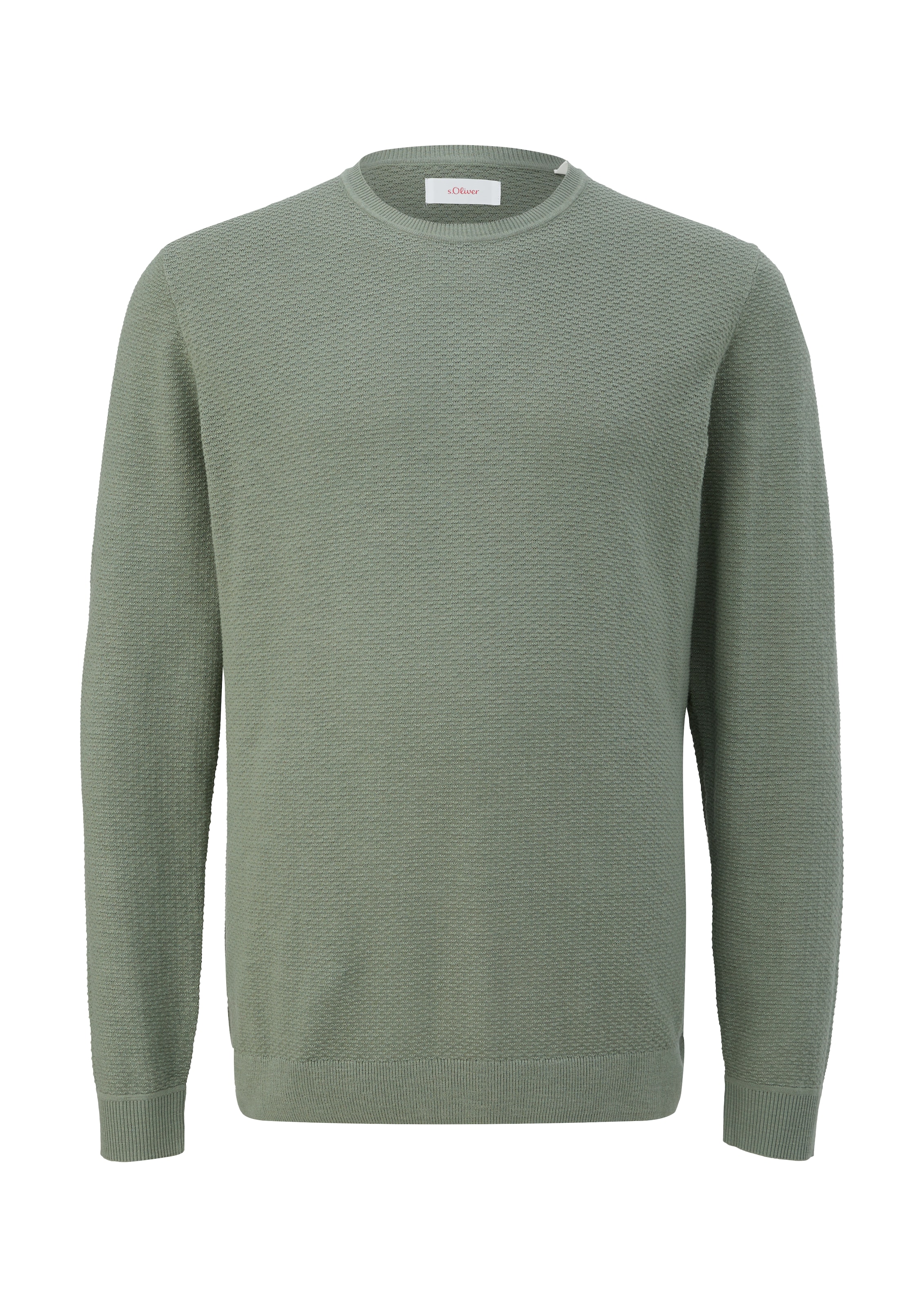 s.Oliver Men Big Sizes Pullover in Grün: Vorderseite