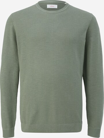 s.Oliver Men Big Sizes Sweater in Green: front