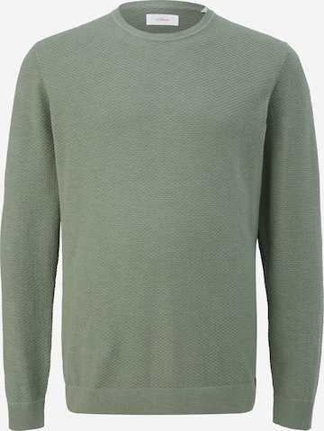 s.Oliver Men Big Sizes Sweater in Green: front