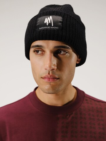 Alessandro Magno Beanie 'FASHION' in Black