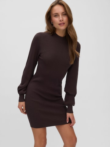 VERO MODA Kootud kleit 'VMHarper', värv pruun: eest vaates