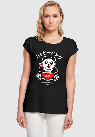 Merchcode Shirt 'Torc- Happy Panda' in Schwarz: predná strana