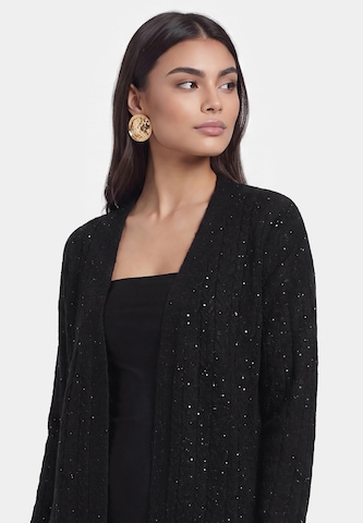 faina Gebreid vest in Zwart