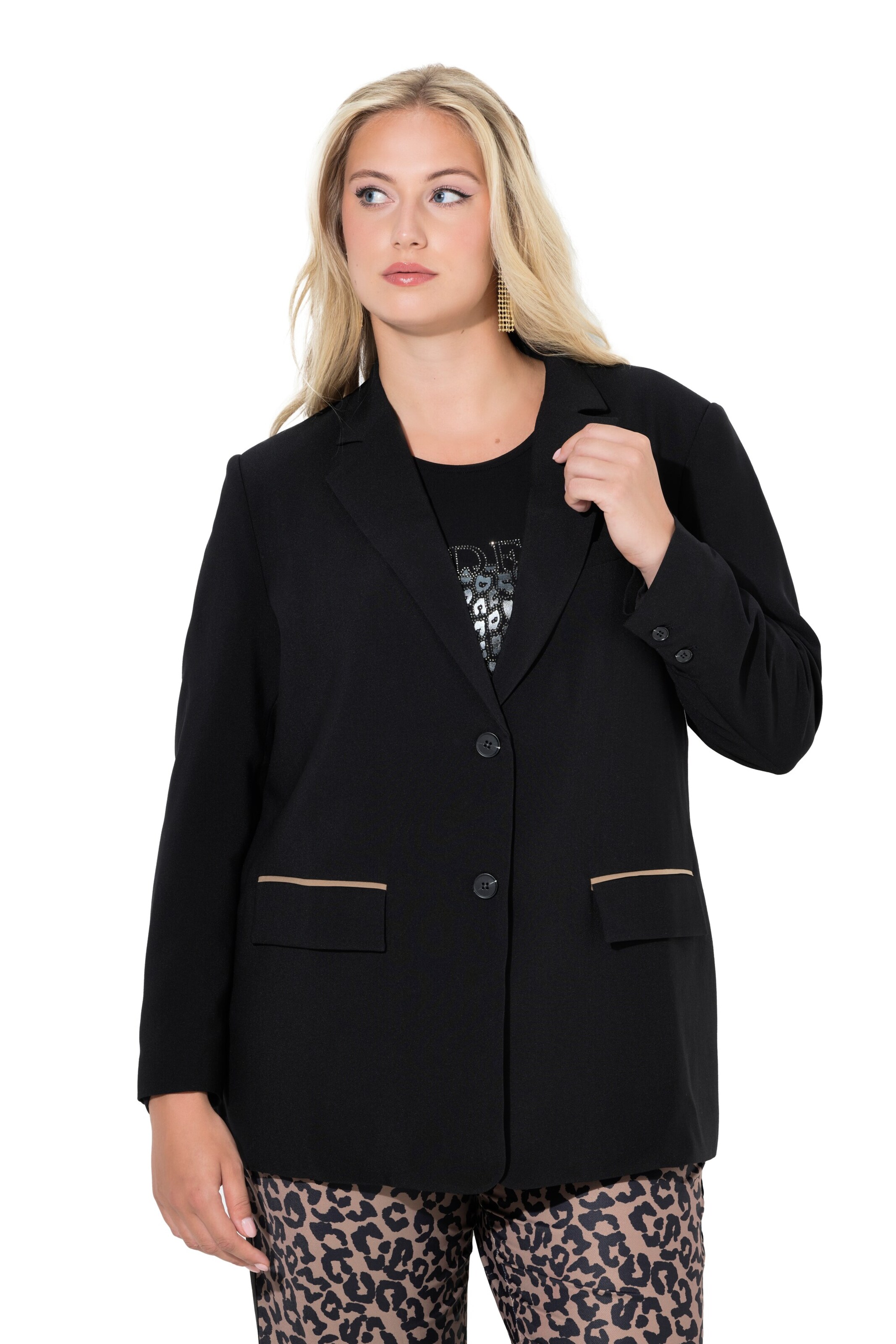 Ulla Popken Blazer in Black: front