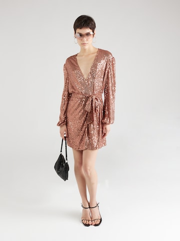 Robe de cocktail Tantra en marron