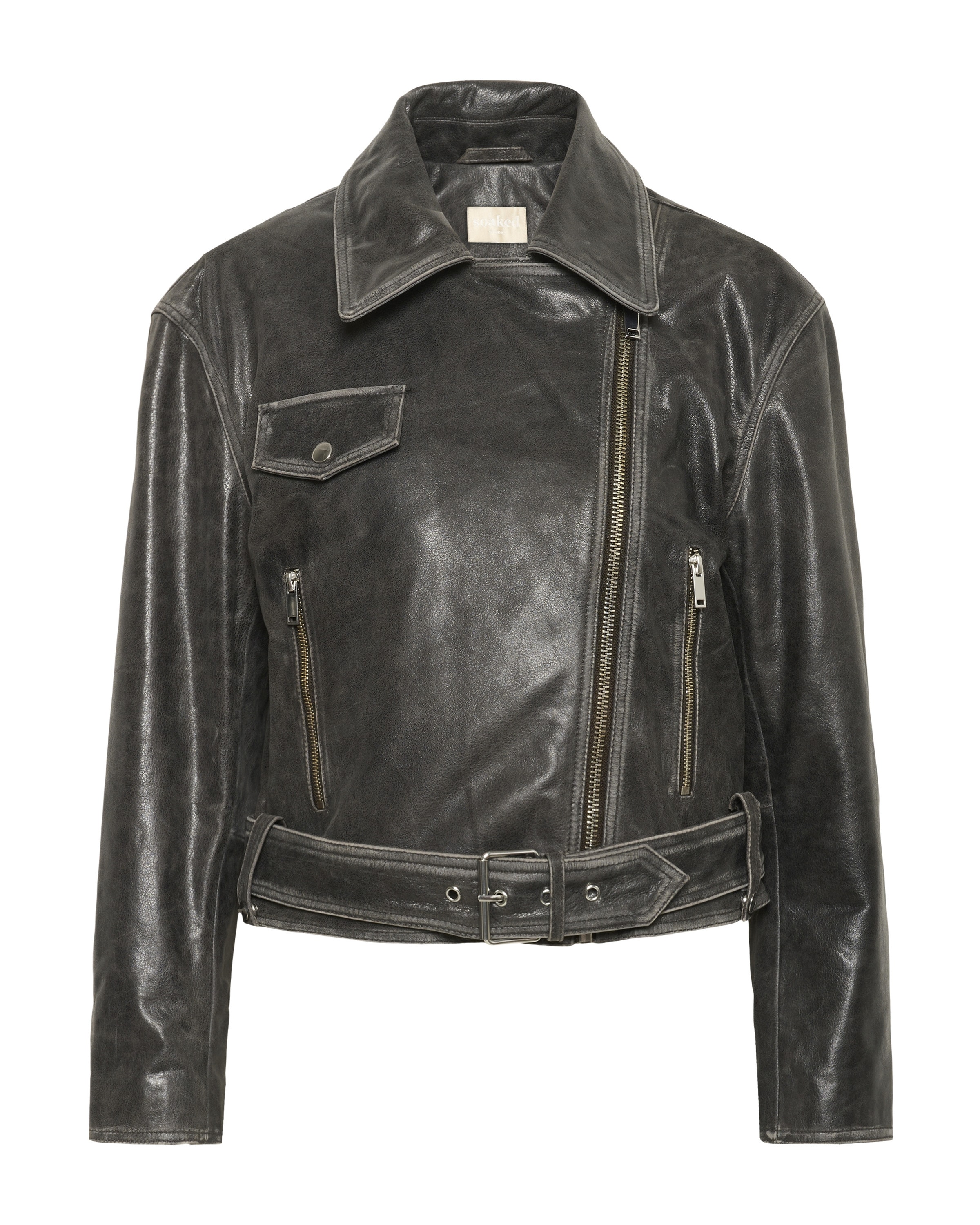 SOAKED IN LUXURY Between-season jacket 'SLPanima' in Grey: front