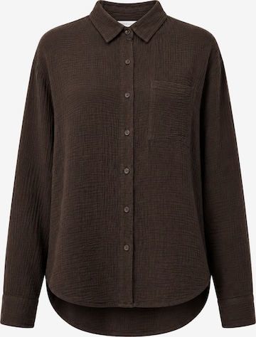 SASSYCLASSY Bluse in Braun: Vorderseite