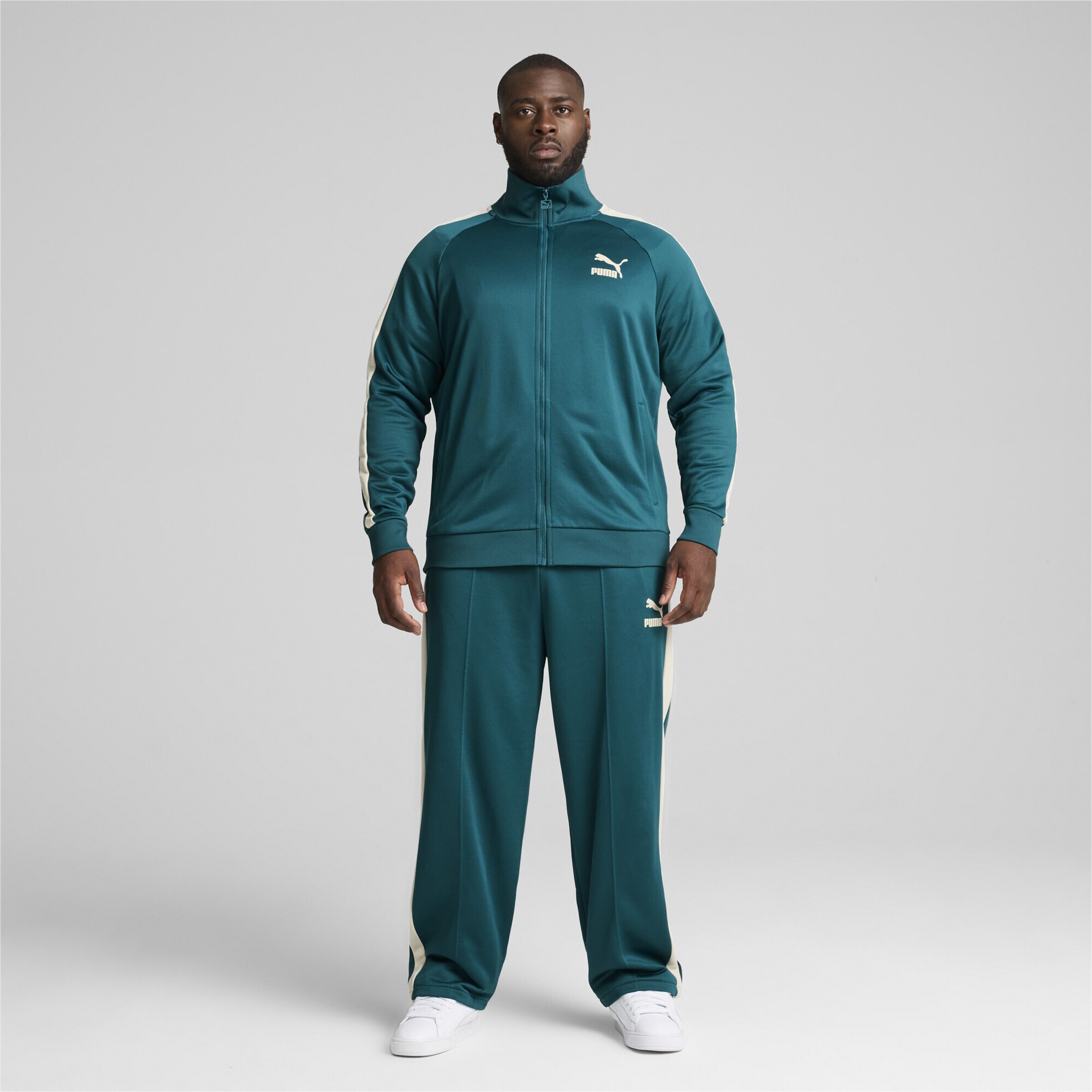 PUMA Sportjacke T7 Iconic in Petrol ABOUT YOU