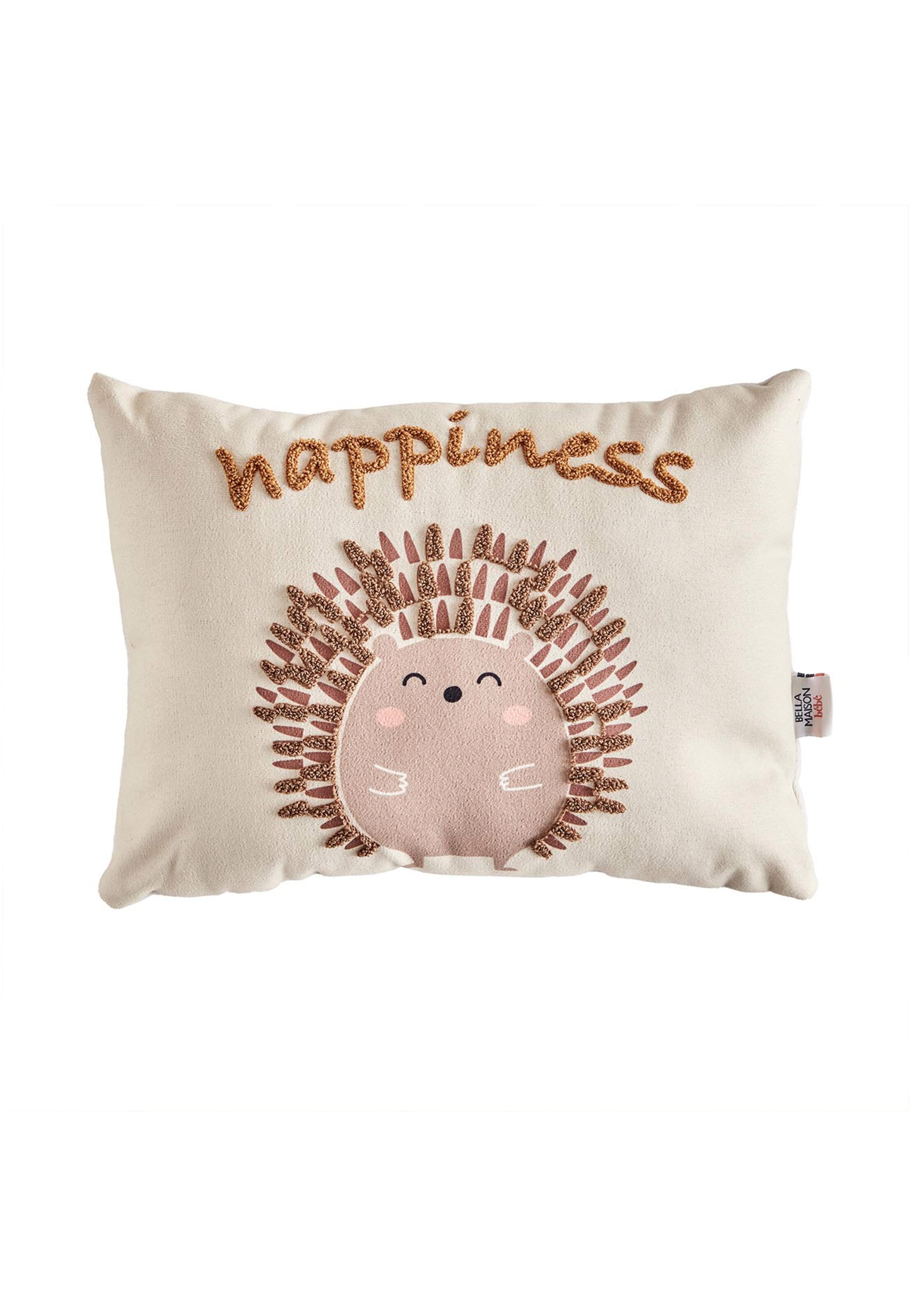 Frauen Wohn-Accessoires Bella Maison Dekokissen 'Happiness Punch' in Beige, Braun - OF58174 Frauen Wohn-Accessoires Bella Maison Dekokissen 'Happiness Punch' in Beige, Braun - OF58174
