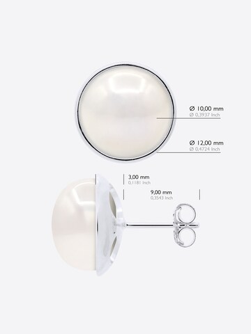 Boucles d'oreilles 'VAISEAU' Ateliers Saint Germain en blanc