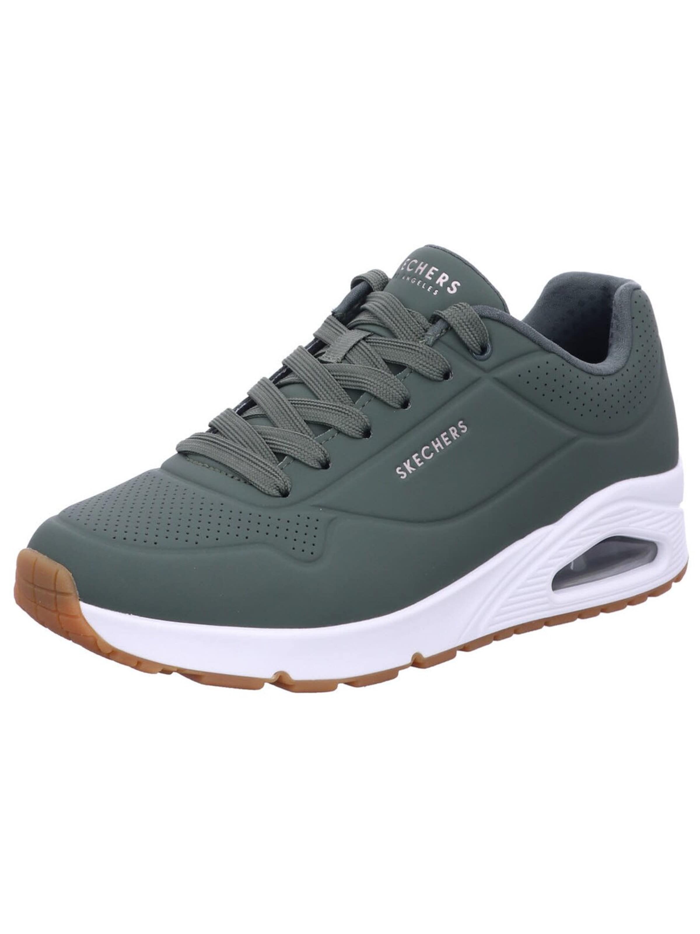 SKECHERS Sneakers 'Schnürschuh Herren 52458 OLV Kunststoff (Synthetik) in grün' in Green: front