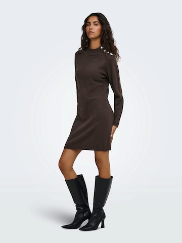 JDY - Vestido de malha em castanho