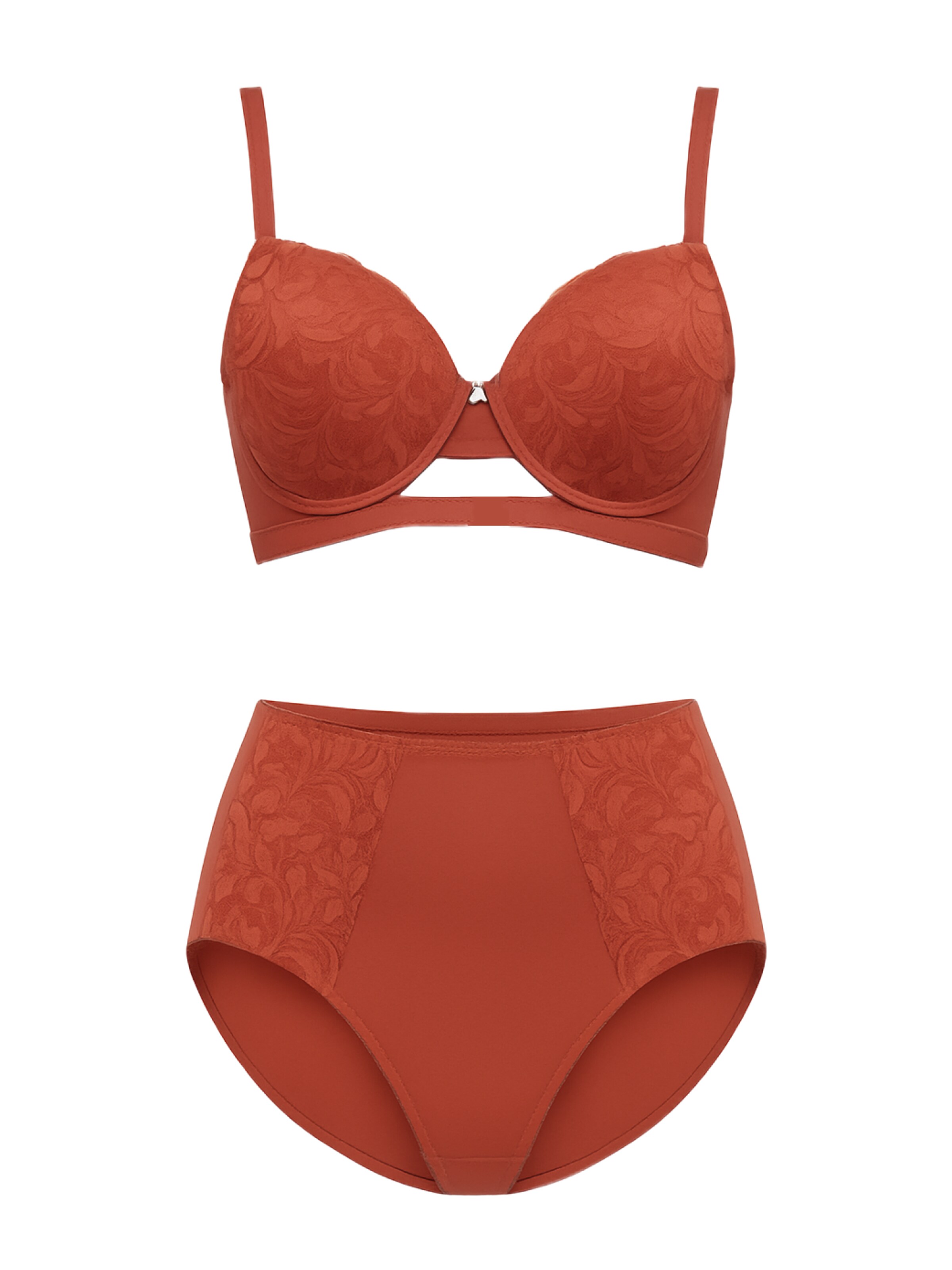 C&City T-Shirt Wäsche-Sets in Orange: Vorderseite