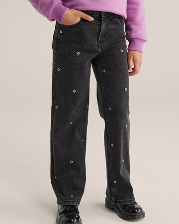 Wide Leg Jean WE Fashion en noir : devant