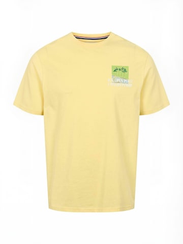 U.S. POLO ASSN. Regular Fit T-shirt ' UMDalha ' in Gelb: Vorderseite