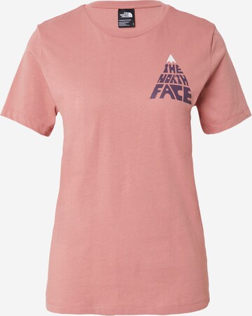 T-shirt 'Mountain Play' THE NORTH FACE en rose : devant