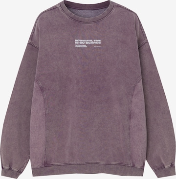 Sweat-shirt Pull&Bear en rouge : devant